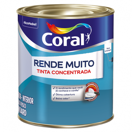 Tinta Látex Acrílico Standard Fosco Rende Muito Gelo 0,9L CORAL