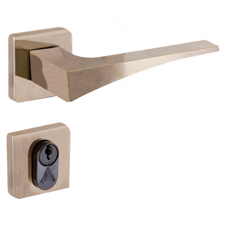 Fechadura Maxx Roseta Externa 4641 Bronze Latonado ALIANÇA