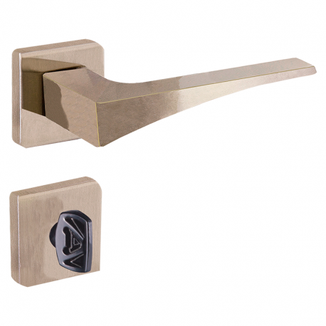 Fechadura Maxx Roseta WC 4643 Bronze Latonado ALIANÇA