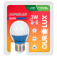 Lâmpada Superled Bolinha Color S30 3W Bivolt Luz Azul OUROLUX