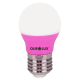 Lâmpada Superled Bolinha Color S30 3W Bivolt Luz Rosa OUROLUX