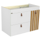 Toucador Pina 78cm Freijó/Branco Fosco IRMÃOS CORSO
