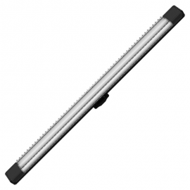 Luminária LED de Sobrepor 2x20,5W 6500K Bivolt Preta TASCHIBRA