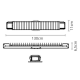 Luminária LED de Sobrepor 2x20,5W 6500K Bivolt Preta TASCHIBRA
