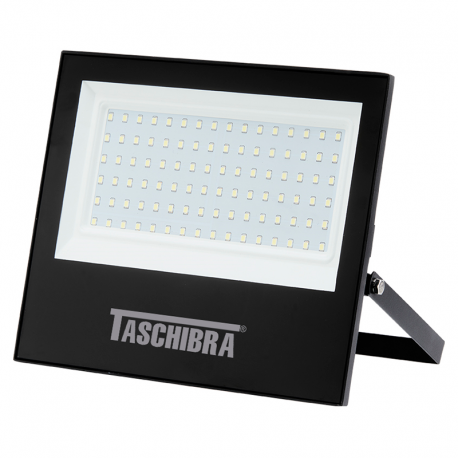 Refletor TR LED 100W Slim Bivolt 6500K Preto TASCHIBRA