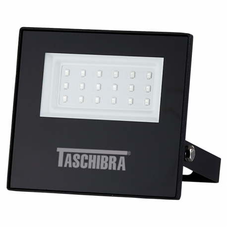 Refletor TR LED 20W 6500K Preto Bivolt Luz Branca 6500K 15030065-02 TASCHIBRA