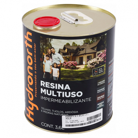 Resina Acrílica Concentrada Incolor Brilhante 3,6L HYDRONORTH