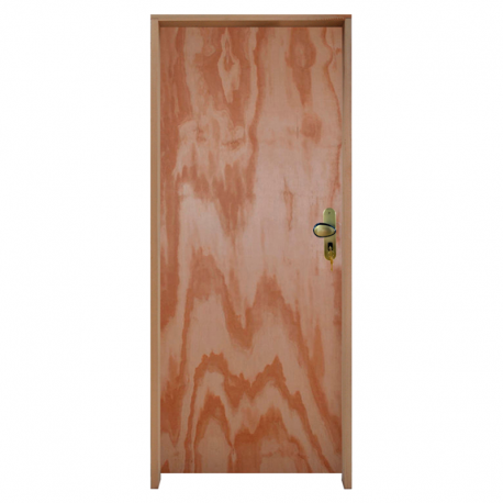 Porta Lisa Mescla com Fechadura Taco de Golfe Externa Batente Misto 11cm Esquerda 210x80cm RODAM