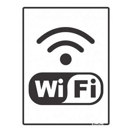 Placa em Poliestireno Internet Wi-Fi 15x20cm 220BR SINALIZE