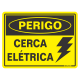 Placa em Poliestireno Perigo Cerca Elétrica 15x20cm 220BS SINALIZE
