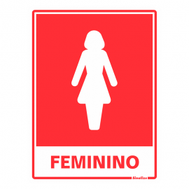 Placa em Poliestireno Feminino 15x20cm 220AC SINALIZE