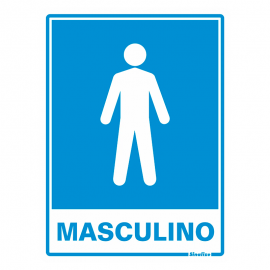 Placa em Poliestireno Masculino 15x20cm 220AD SINALIZE