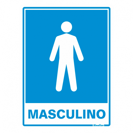 Placa em Poliestireno Masculino 15x20cm 220AD SINALIZE