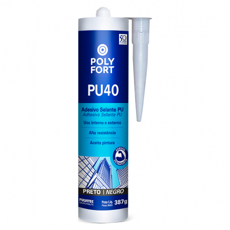 Selante Adesivo PU 40 387g Preto PULVITEC