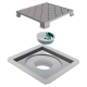 Ralo Quadrado Novii com Tampa Oculta em PVC 10x10cm ELLEVE