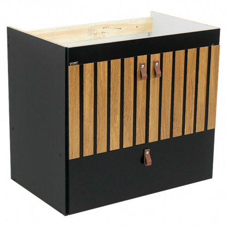 Toucador Alba 66cm Freijó/Preto Fosco IRMÃOS CORSO