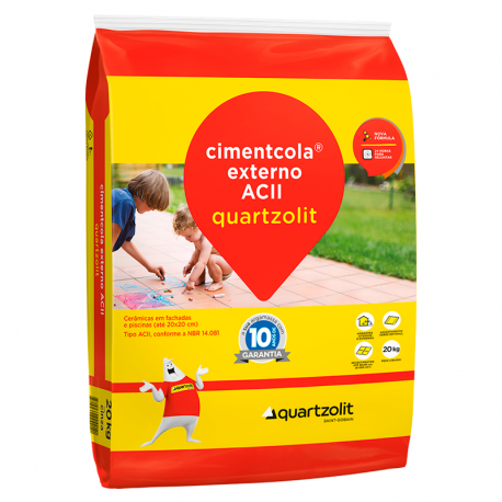 Argamassa Cimentcola ACII Cinza Externa 20kg QUARTZOLIT