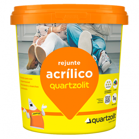 Rejuntamento Acrílico 1kg Cinza Platina QUARTZOLIT