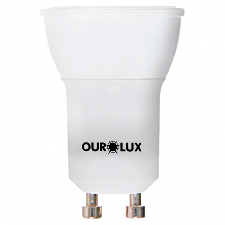 Lâmpada Superled Mini Dicróica MR11 GU10 4W 2700K Luz Amarela OUROLUX