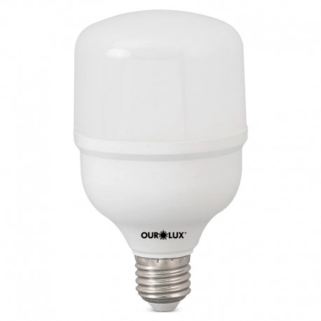 Lâmpada Superled Alta Potência T 30W 6500K Bivolt Luz Branca OUROLUX