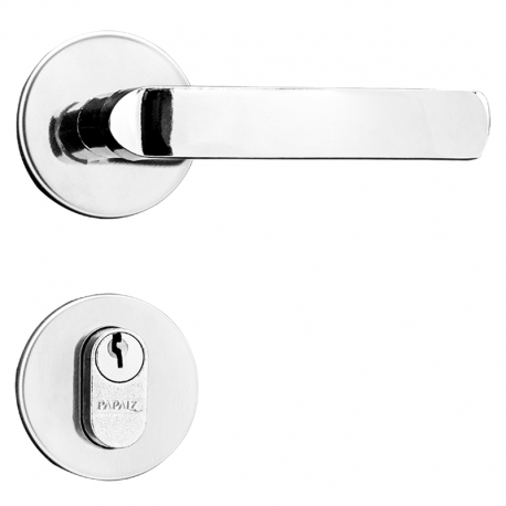 Fechadura Fit Roseta 40mm Externa MZ570 R300 Cromada PAPAIZ