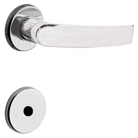 Fechadura Standard Roseta 55mm Banheiro MZ950 R65 Cromo Acetinado PAPAIZ