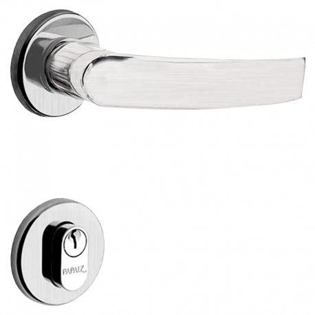 Fechadura Standard Roseta 55mm Externa MZ950 R60 Cromo Acetinado PAPAIZ