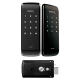 Fechadura de Sobrepor Eletrônica Smart Lock SL125 Preto Fosco PAPAIZ