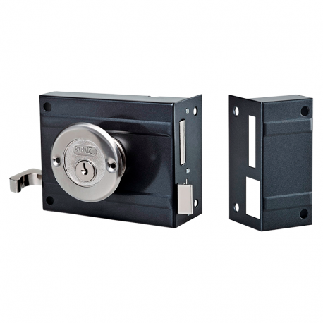 Fechadura de Sobrepor 100mm 005000448 Preto PAPAIZ