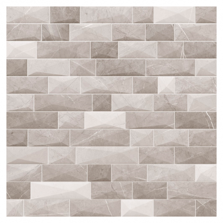 Porcelanato 72x72cm Pulpis Grey AR72120 Acetinado 3D Extra VIA ROSA