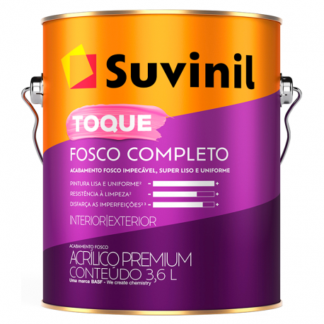 Tinta Látex Acrílico Premium Toque Fosco Completo 3,6L Branco SUVINIL