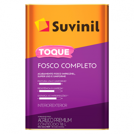 Tinta Látex Acrílico Premium Toque Fosco Completo 18L Palha SUVINIL
