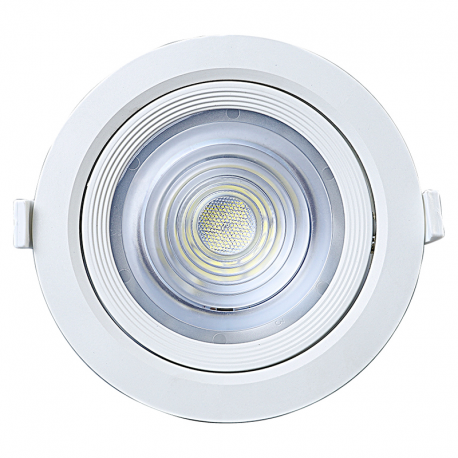 Spot LED Redondo de Embutir PAR30 10W 6500K Bivolt Luz Branca TASCHIBRA