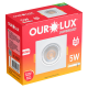 Spot Superled Quadrado 5W 6400K Bivolt Luz Branca OUROLUX