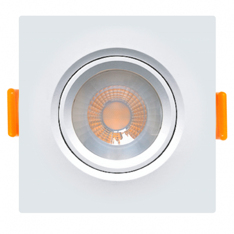 Spot Superled Mini Quadrado 3W 3000K Bivolt Luz Amarela OUROLUX