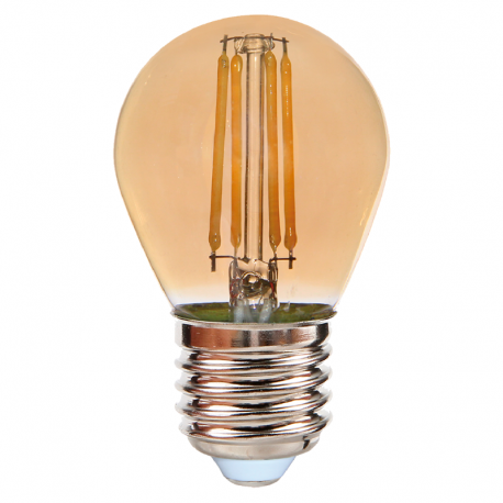 Lâmpada Superled Bolinha Vintage 2W 2400K Bivolt Luz Amarela OUROLUX