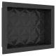 Nicho Mármore Sintético Texturizado 30x40x10cm Preto COZIMAX