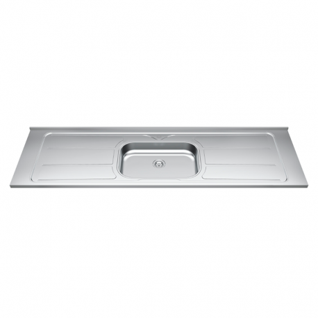 Pia Aço Inox Plus Cuba N2 11cm com Furo para Torneira 1,80x56cm GHELPLUS