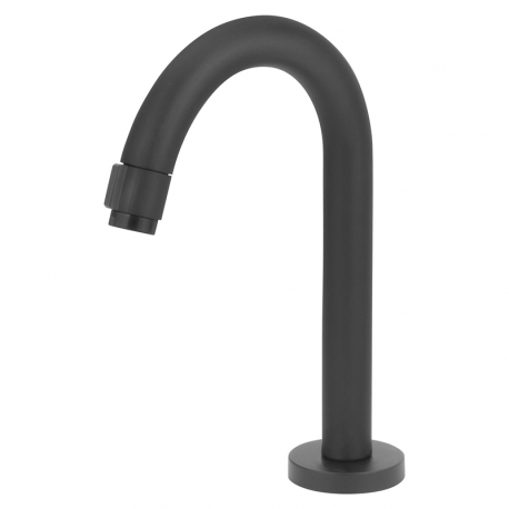 Torneira para Lavatório de Mesa Tubo Redondo Bica Baixa 23mm 1243 Preta STOC