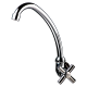 Torneira para Pia de Parede Tubo Abs Bica Móvel Volante Metal 1/4V C66 6155 Cromada STOC