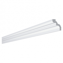 Rodateto Poliestireno 40x50mm com 2 Barras 2m D DIY Branco GART
