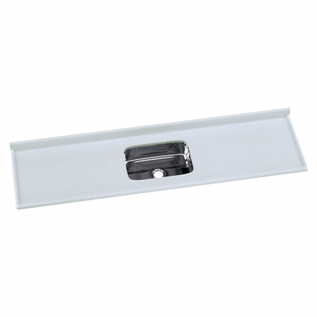 Pia Roralit 200x55cm Cuba Inox Profundidade 14cm Cinza Claro A.J.RORATO