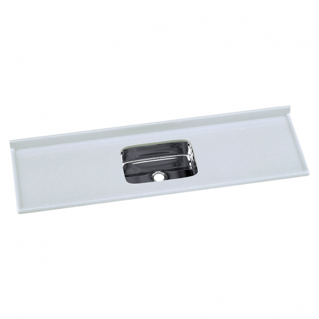 Pia Roralit 180x55cm Cuba Inox Profundidade 14cm Cinza Claro A.J.RORATO