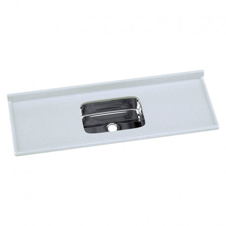 Pia Roralit 150x55cm Cuba Inox Profundidade 14cm Cinza Claro A.J.RORATO