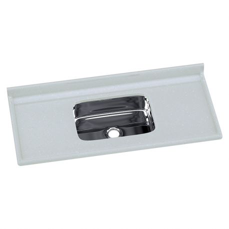 Pia Roralit 120x55cm Cuba Inox Profundidade 14cm Cinza Claro A.J.RORATO