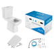 Combo Misti Bacia+Caixa+Assento Soft Close+Anel de Vedação+Flexível+Fixação Branco ICASA