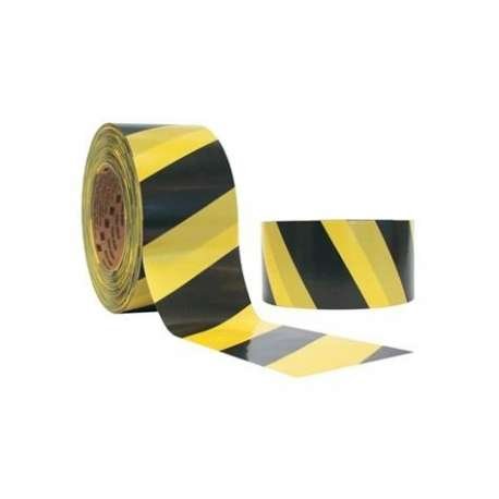 Fita Zebrada Amarela e Preto 70mmx200m PLASTCOR