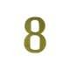 Número Plástico para Casa Dourado Nº 8 NR40 PAVILONIS
