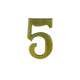 Número Plástico para Casa Dourado Nº 5 NR40 PAVILONIS