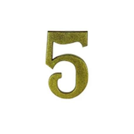 Número Plástico para Casa Dourado Nº 5 NR40 PAVILONIS